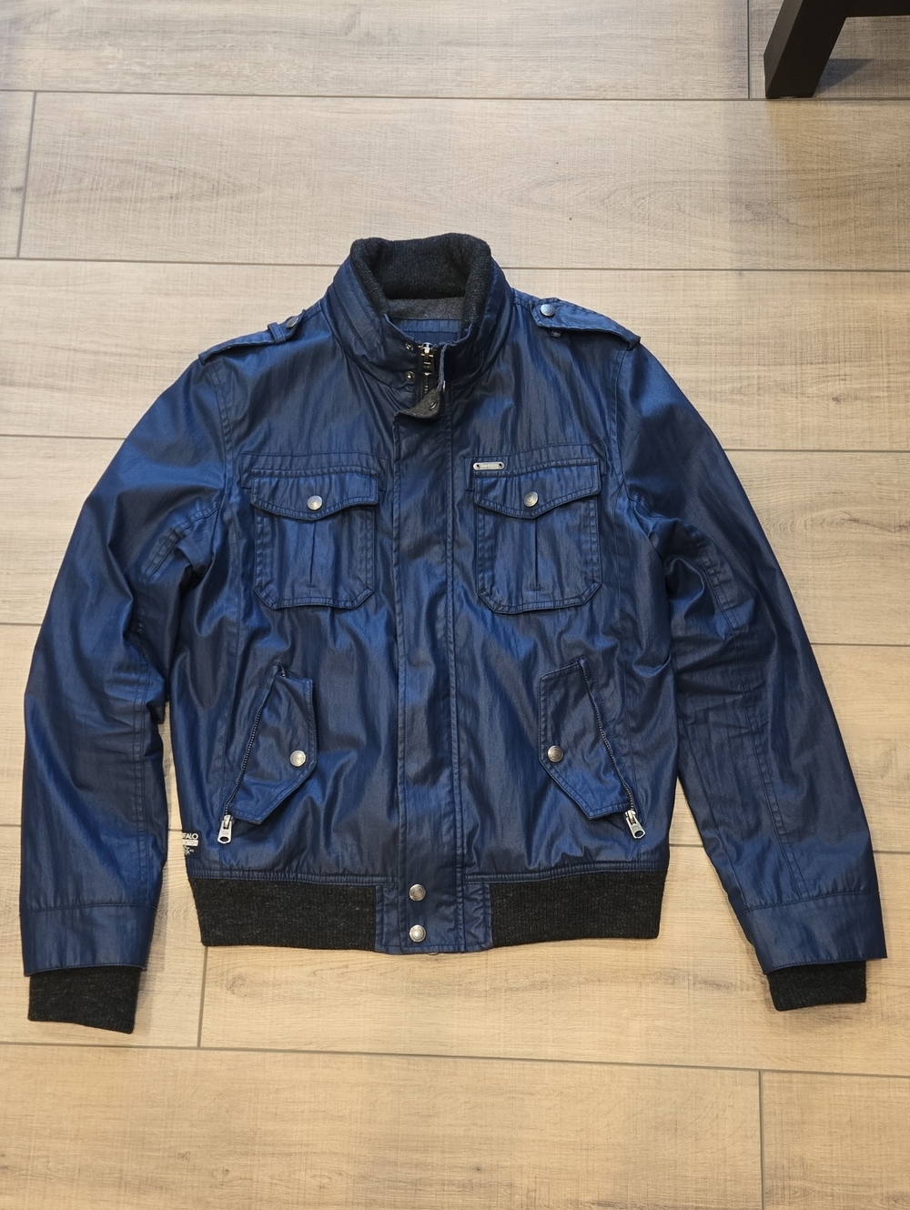 Buffalo David Bitton Navy Bomber Jacket with Utility Pockets